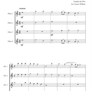 Josquin Mille Regretz Oboe Quartet (Digital Download)