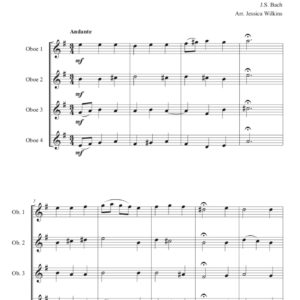 Bach Lyrical Oboe Quartet No.4 (Digital Download)