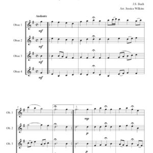 Bach Lyrical Oboe Quartet No.8 (Digital Download)