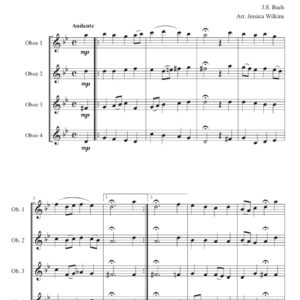 Bach Lyrical Oboe Quartet No.3 (Digital Download)