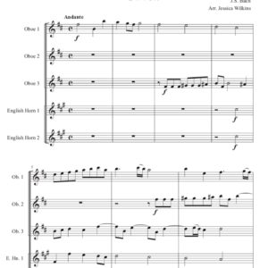 Bach Fugue on a Theme by Corelli BWV 579 - Oboe & English horn Quintet (Digital Download)
