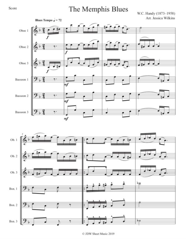 The Memphis Blues - Double Reed Choir (Digital Download)