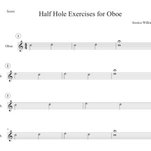 Half Hole Exercises For Oboe (Digital Download)