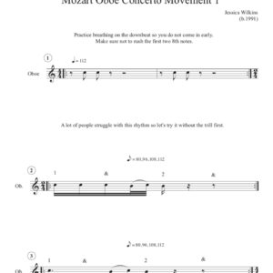 Practice Guide - Mozart Oboe Concerto Movement 1 (Digital Download)
