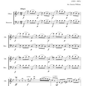 Vieuxtemps Concert Etude No.1 - Oboe & Bassoon (Digital Download)