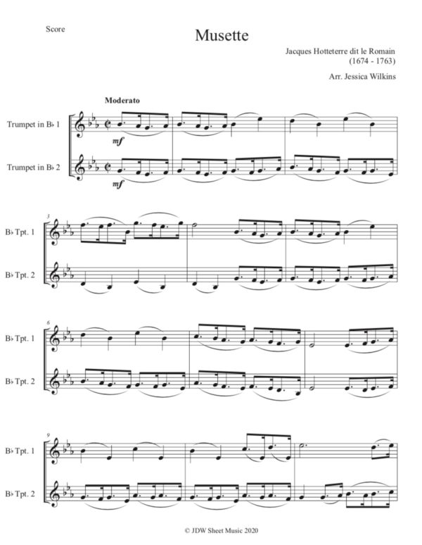 Romain Musette in E Flat major - Trumpet duet (Digital Download)