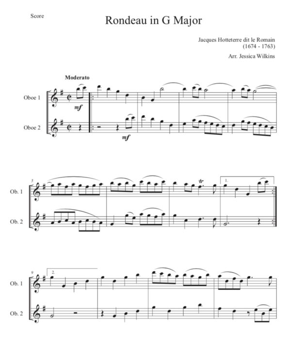 Romain Rondeau - Oboe Duet (Digital Download)