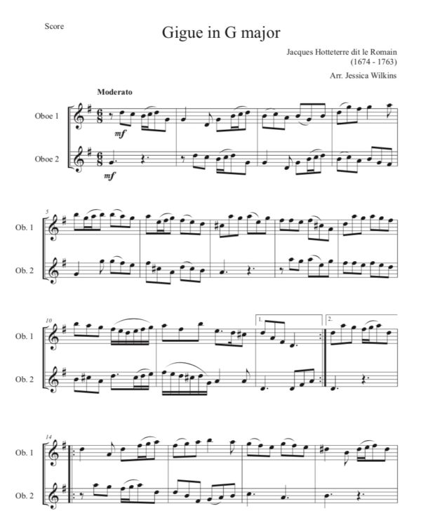 Romain Gigue - Oboe Duet (Digital Download)