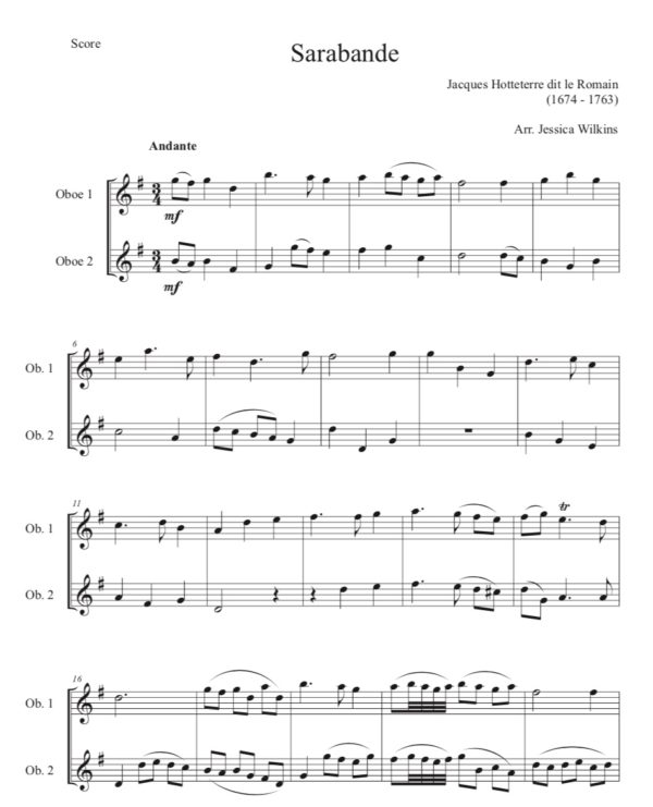 Romain Sarabande - Oboe Duet (Digital Download)