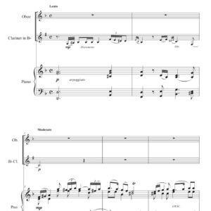 Vancin Chorus Chant du Levant - Oboe, Clarinet, Piano (Digital Download)
